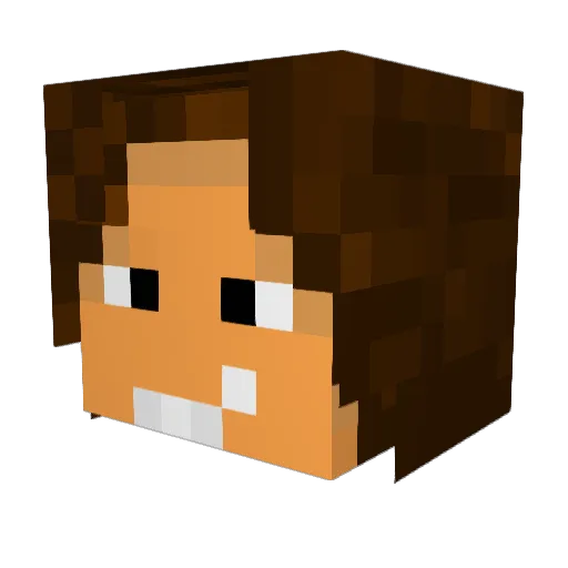 Marderlion Minecraft avatar head, 3D render