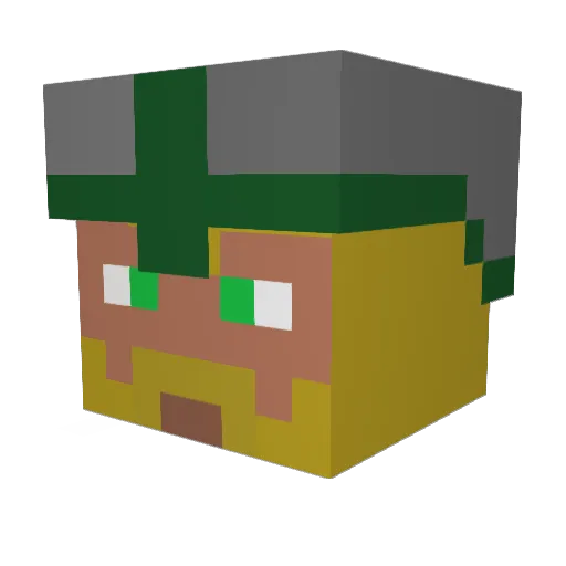 Mardraum Minecraft avatar head, 3D render