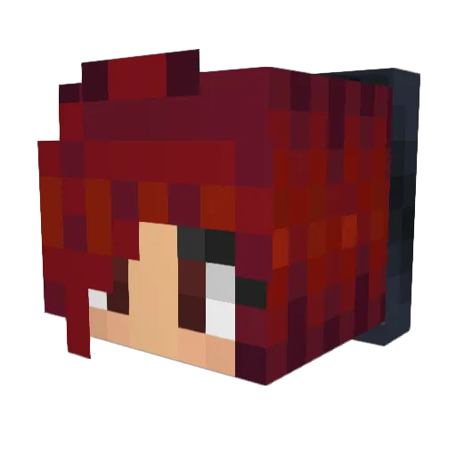 MareBella Minecraft avatar head, 3D render