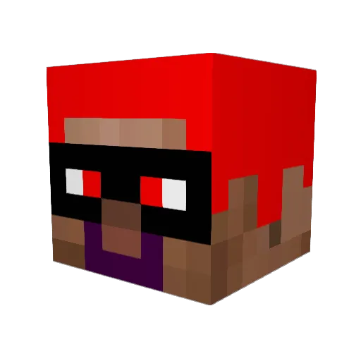 Marechoux Minecraft avatar head, 3D render