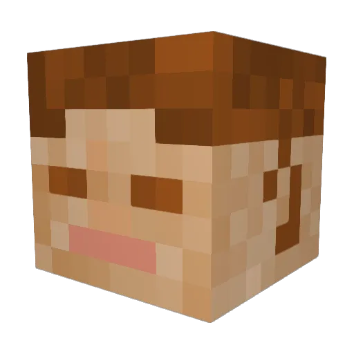 Maredutsch Minecraft avatar head, 3D render