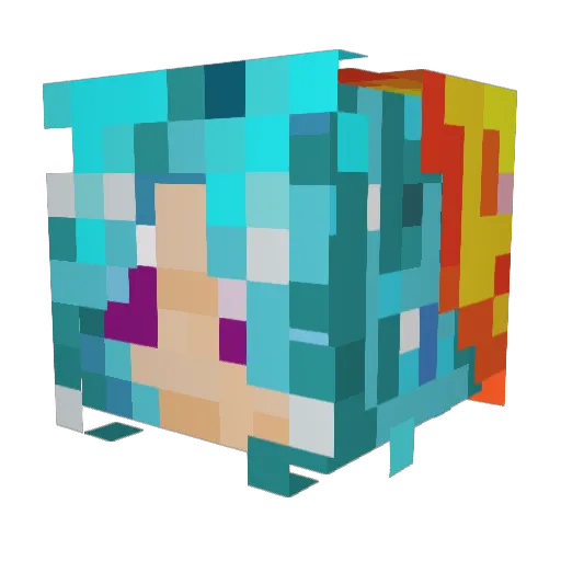 MareeRea9 Minecraft avatar head, 3D render