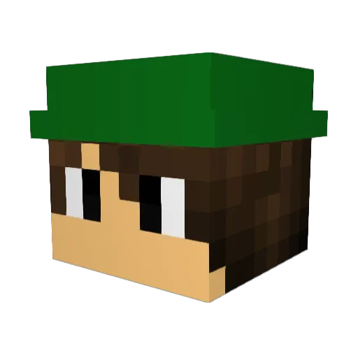 Mareeekxd Minecraft avatar head, 3D render