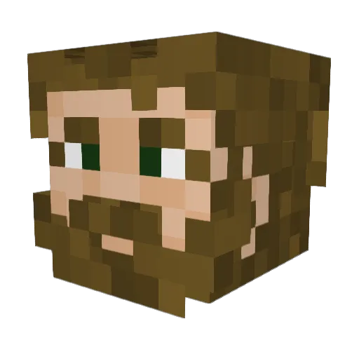 MarekMabry Minecraft avatar head, 3D render