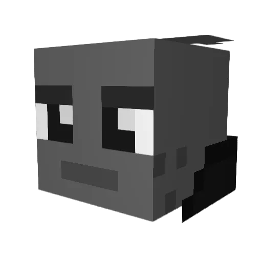 Marekchek Minecraft avatar head, 3D render
