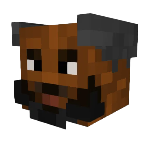 Mareloxik Minecraft avatar head, 3D render