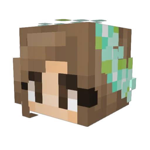 Marendra Minecraft avatar head, 3D render