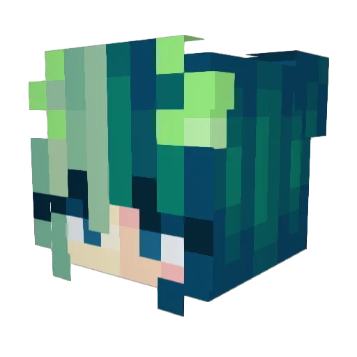 Marensaurus Minecraft avatar head, 3D render
