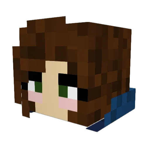 Mareolx Minecraft avatar head, 3D render