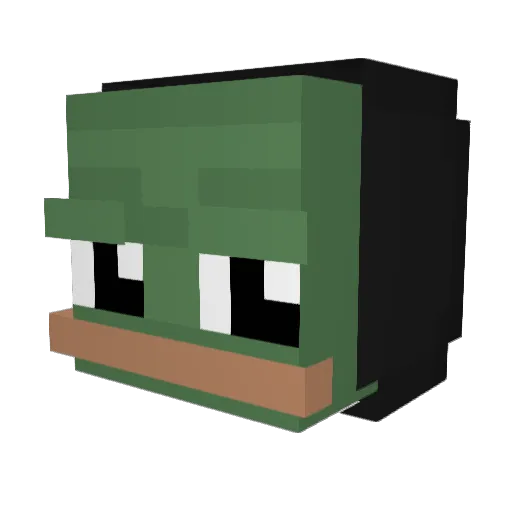 Marepoto_ Minecraft avatar head, 3D render