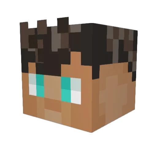 Marfl Minecraft avatar head, 3D render