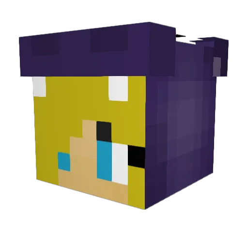 Margalaux Minecraft avatar head, 3D render