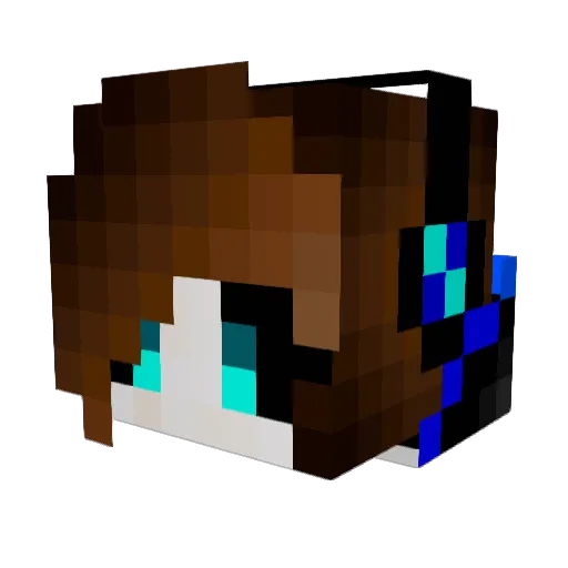 MargaretSus Minecraft avatar head, 3D render