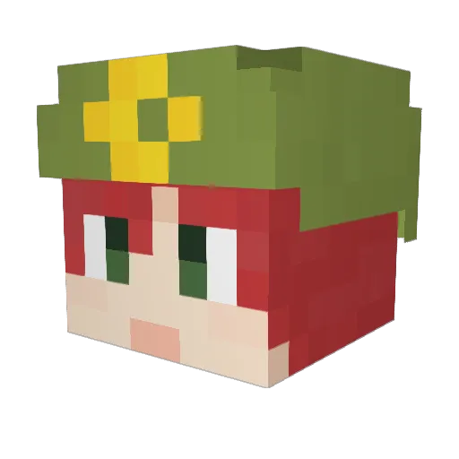 Margatron Minecraft avatar head, 3D render