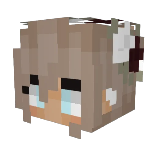 Margaux_x Minecraft avatar head, 3D render