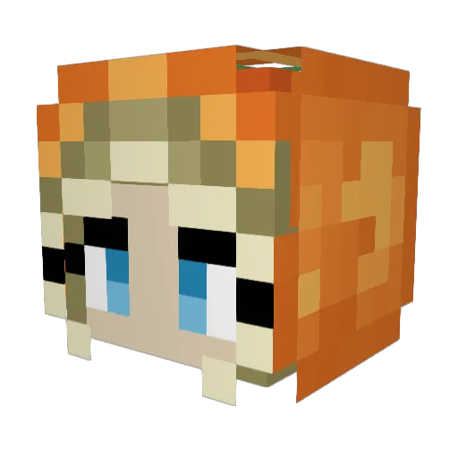 Margehret Minecraft avatar head, 3D render