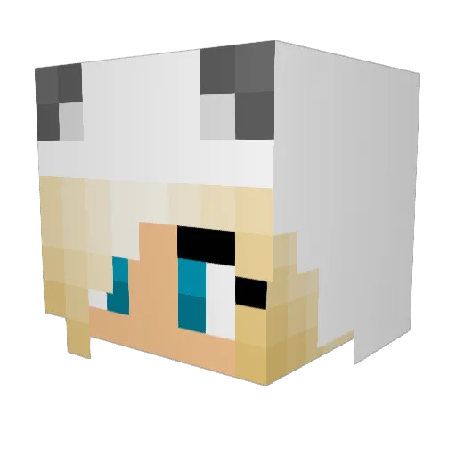 Marghe2009 Minecraft avatar head, 3D render