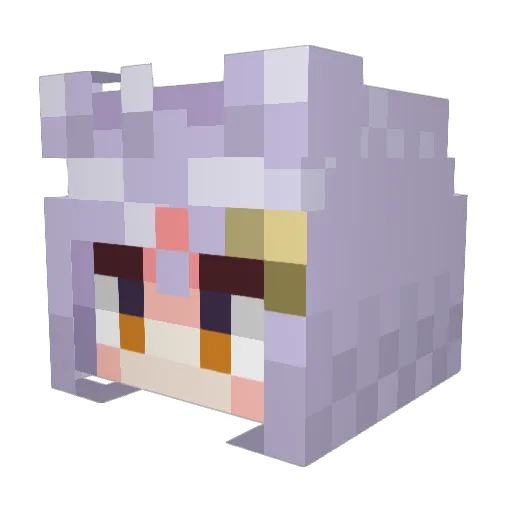 MargherRicha Minecraft avatar head, 3D render