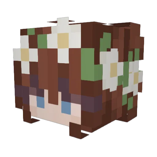 Margielemon Minecraft avatar head, 3D render