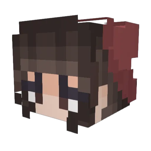 Margo1234 Minecraft avatar head, 3D render