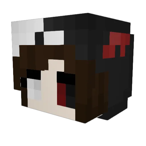 MargoLally Minecraft avatar head, 3D render