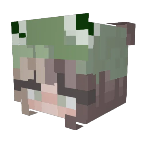 Margo_Rose Minecraft avatar head, 3D render