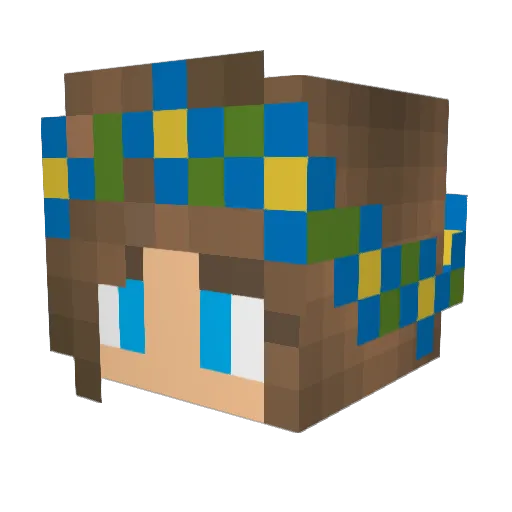 Margobar Minecraft avatar head, 3D render