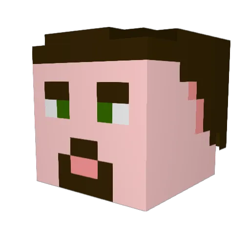 Margoc Minecraft avatar head, 3D render