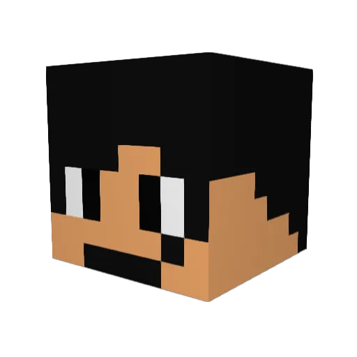 Margolani Minecraft avatar head, 3D render