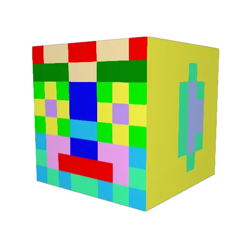 Margtini Minecraft avatar head, 3D render