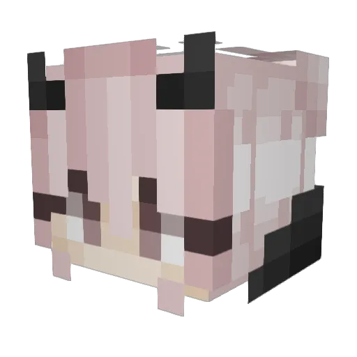 Margybee Minecraft avatar head, 3D render