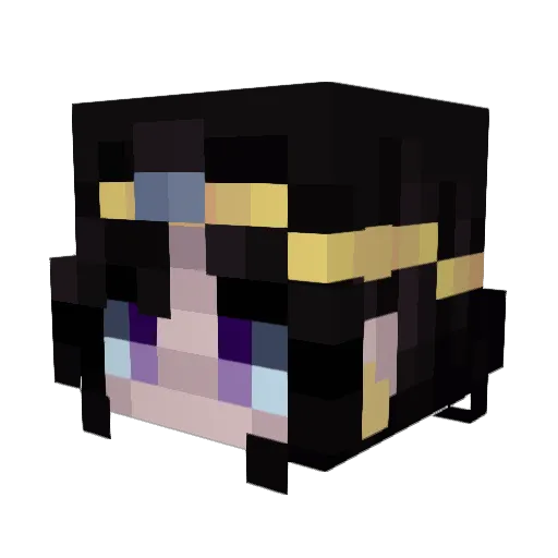 Mari010 Minecraft avatar head, 3D render