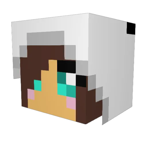 Mari07 Minecraft avatar head, 3D render