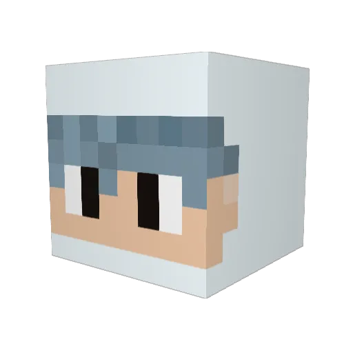 Mari0Oo Minecraft avatar head, 3D render