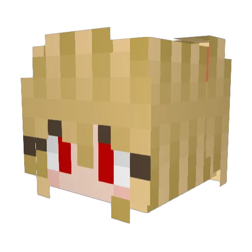 MariBee__ Minecraft avatar head, 3D render