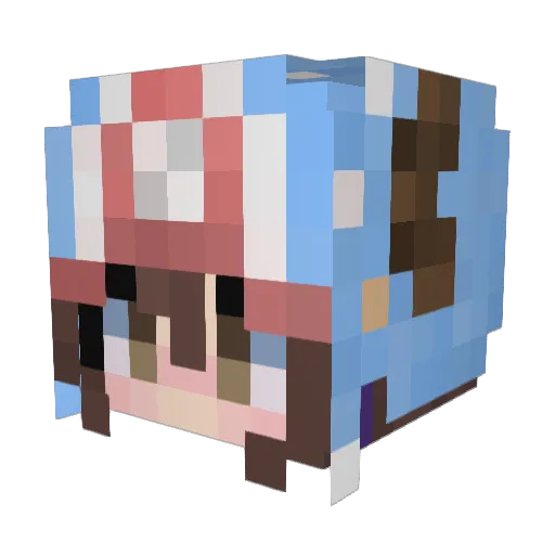 MariCraft206 Minecraft avatar head, 3D render