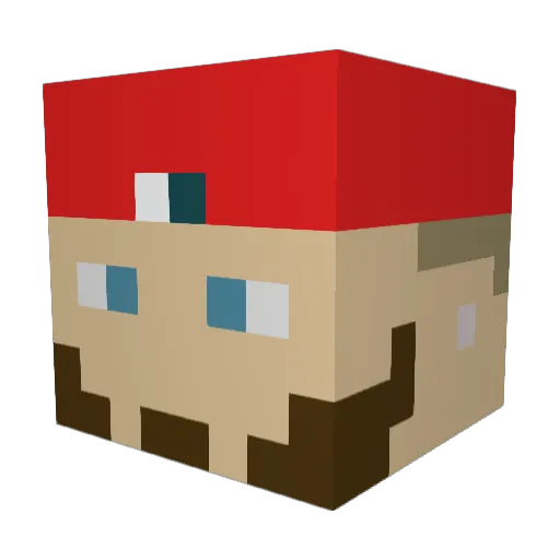 MariDawn Minecraft avatar head, 3D render