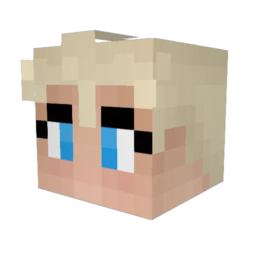 MariMoonlight Minecraft avatar head, 3D render