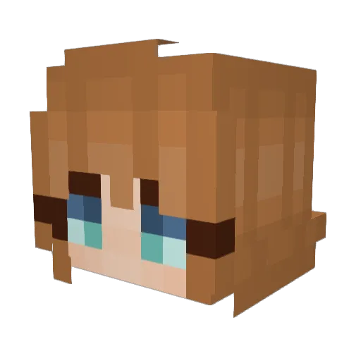 MariMusicGirl Minecraft avatar head, 3D render