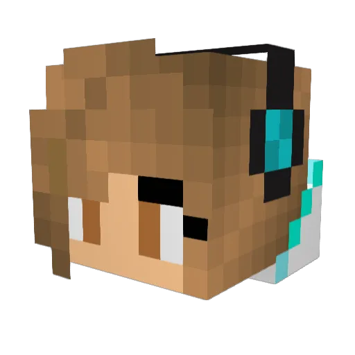 MariPhauna Minecraft avatar head, 3D render