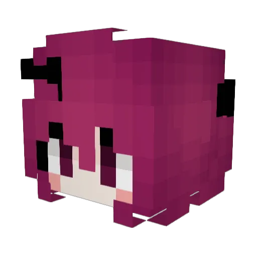 MariScaramella Minecraft avatar head, 3D render