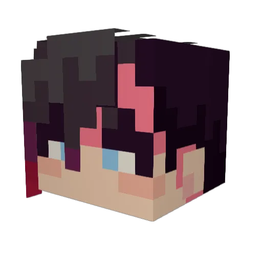 Mari_Hollow Minecraft avatar head, 3D render