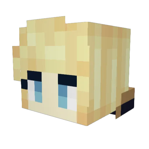 Mari_Mi_Mori Minecraft avatar head, 3D render