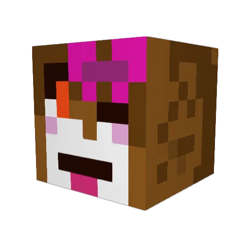 Maria21509 Minecraft avatar head, 3D render