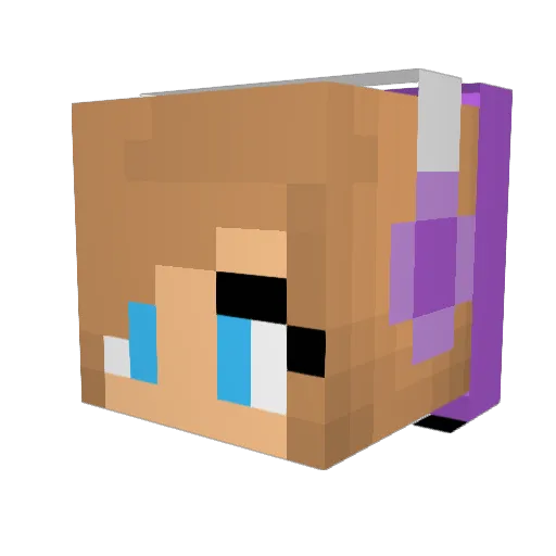 MariaCampolo Minecraft avatar head, 3D render