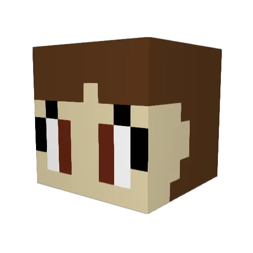 MariaDelChelle Minecraft avatar head, 3D render