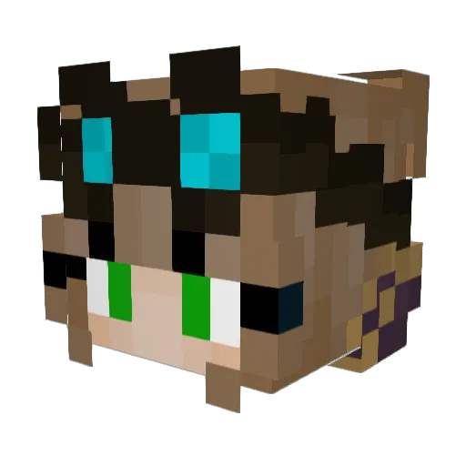 MariaLetsPlay Minecraft avatar head, 3D render