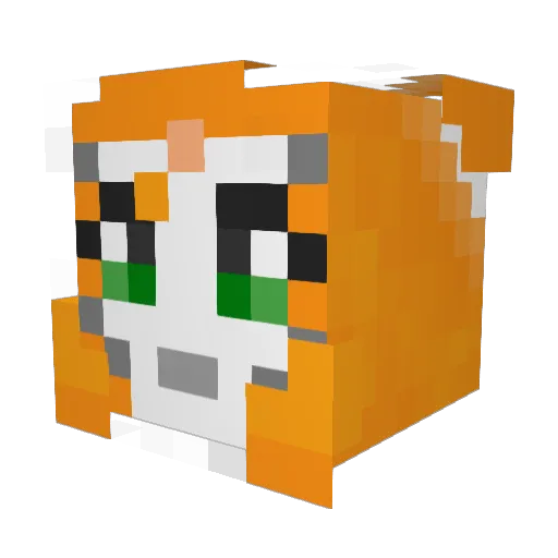 MariaLorena Minecraft avatar head, 3D render