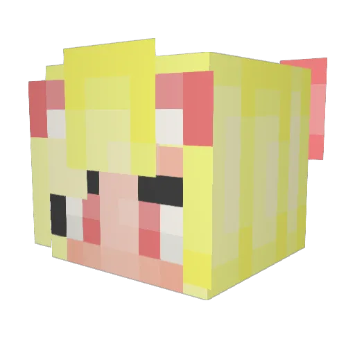 MariaMK11 Minecraft avatar head, 3D render