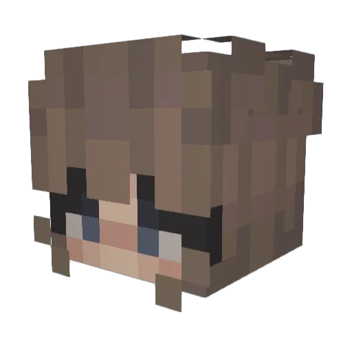 MariaPR Minecraft avatar head, 3D render